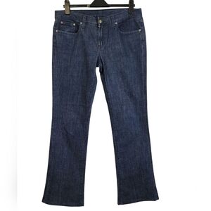 Ralph Lauren straight denim jeans with silver/ leather brand patch